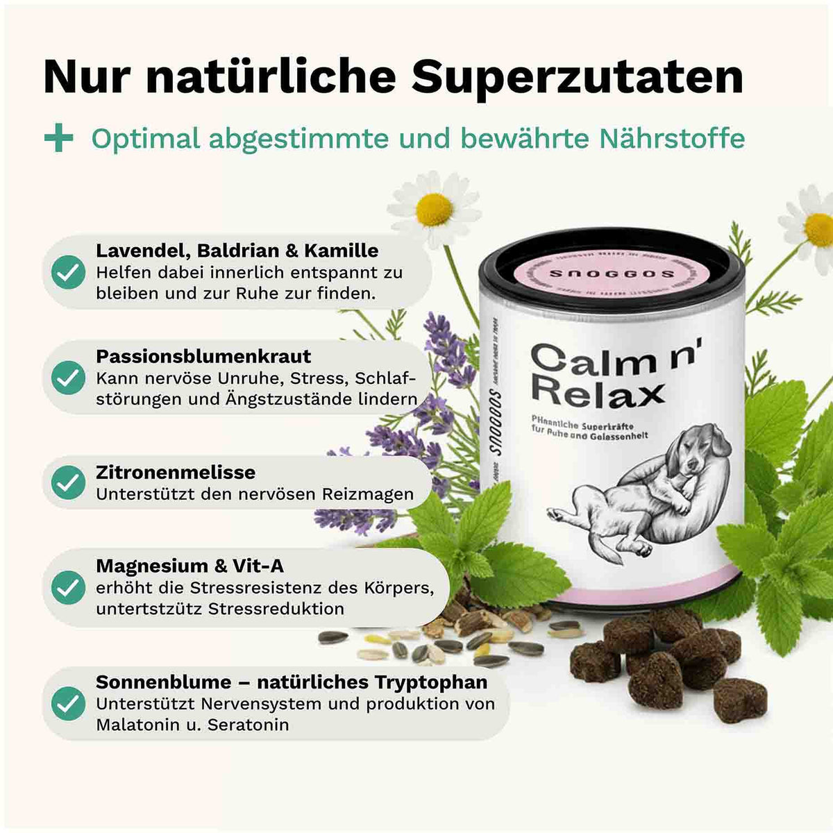 Calm n' Relax Dog Snack - Calm & Relaxation - Snoggos