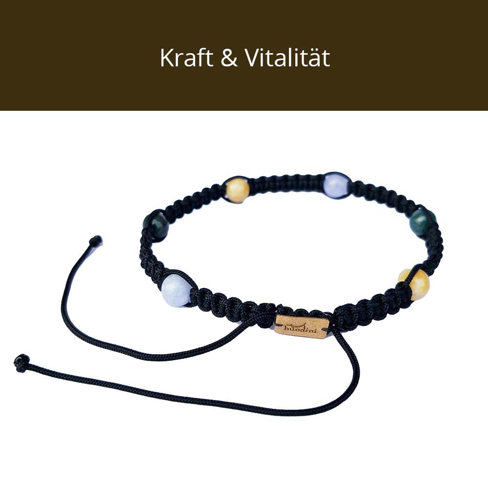 Collier en pierres de soin pour chien - Force & Vitalité - HUNDINI
