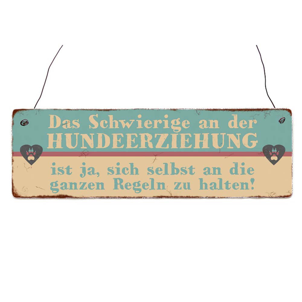 Holzschild „Hundeerziehung"