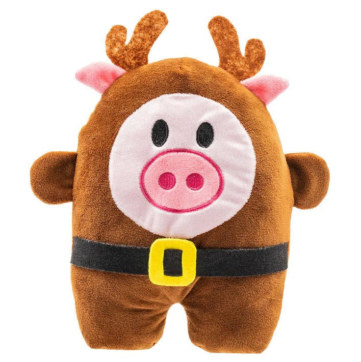 Schweinchen im Weihnachtskostüm