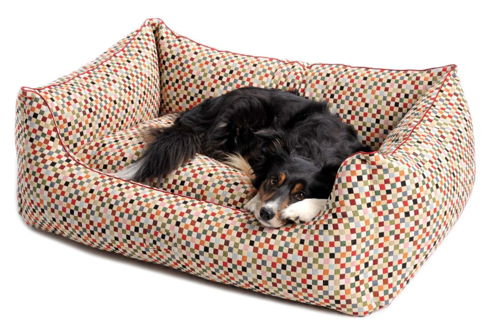 Hundebett Box sanibel rot - waschbar - DOGS in the CITY®
