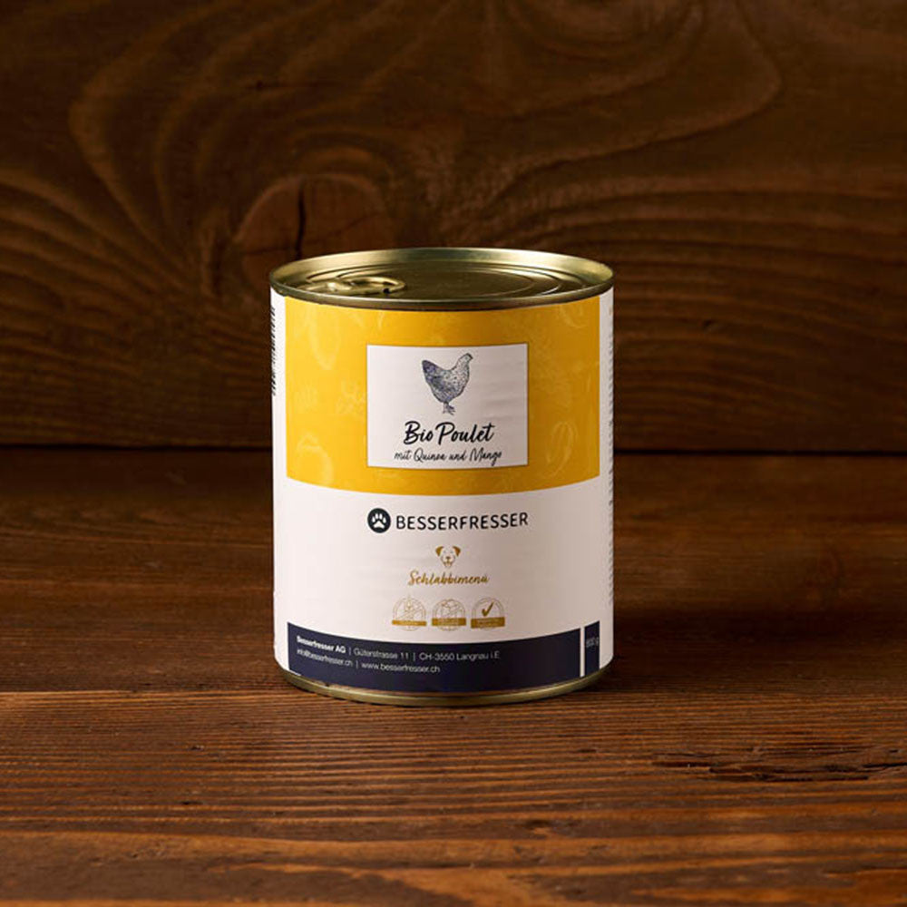 Organic Chicken with Quinoa and Mango - BESSERFRESSER Dog Food
