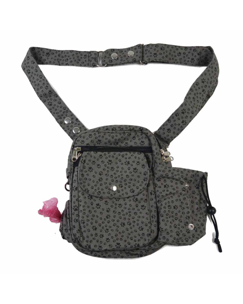 Praktische Gassi-Tasche mit Hundepfoten Konstanz für den Hundespaziergang von NIJENS