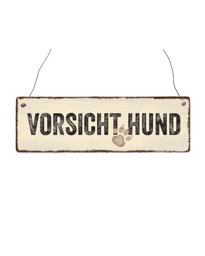 Vintage-Schild Vorsicht Hund Vintage-Schild Vorsicht Hund