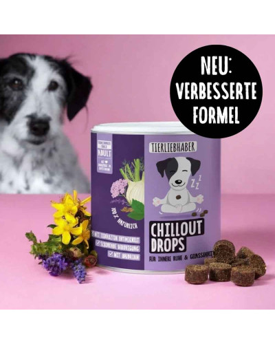 Chillout Drops von Tierliebhaber gegen Stress beim Hund