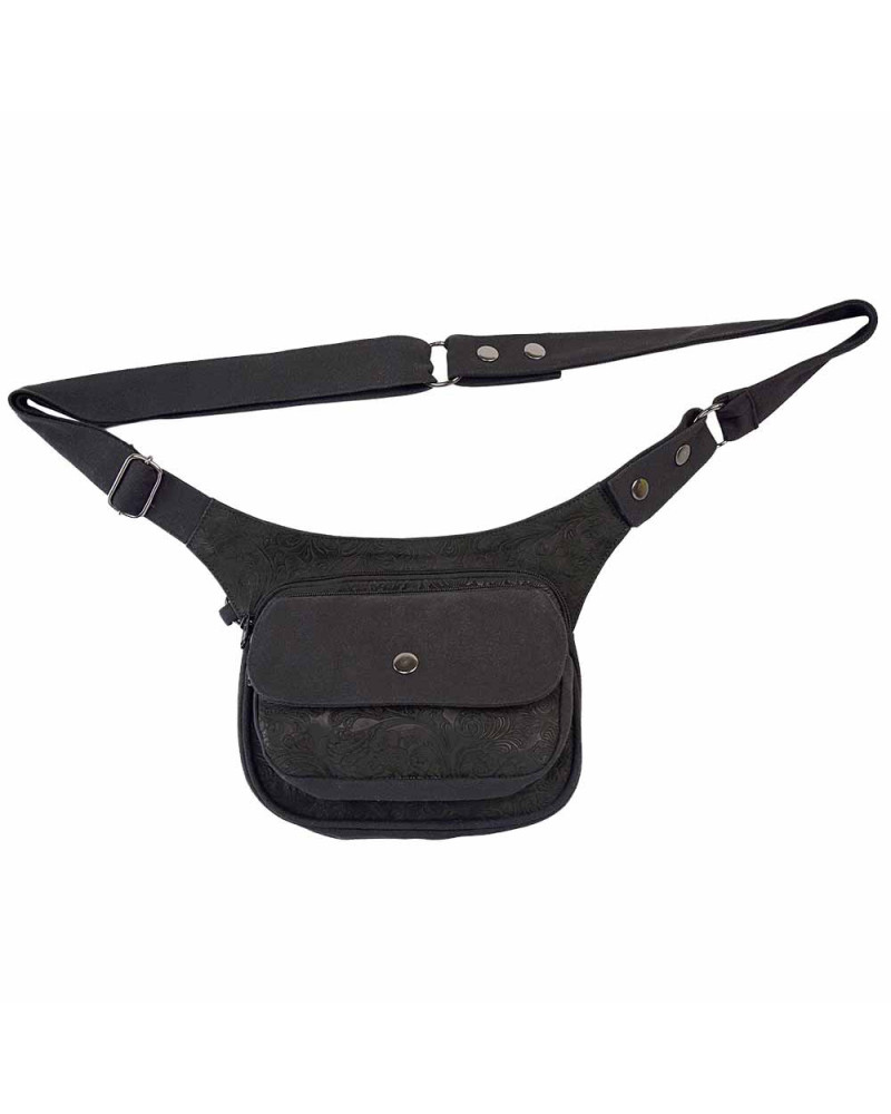 Stylische vintage Bauchtasche mit Prägung für den Hundespaziergang von NIJENS