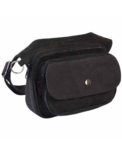 Stylische vintage Bauchtasche mit Prägung für den Hundespaziergang von NIJENS