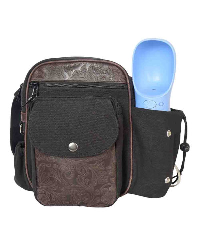 Funktionale Gassi-Tasche Konstanz mit Leder für den Hundespaziergang von NIJENS