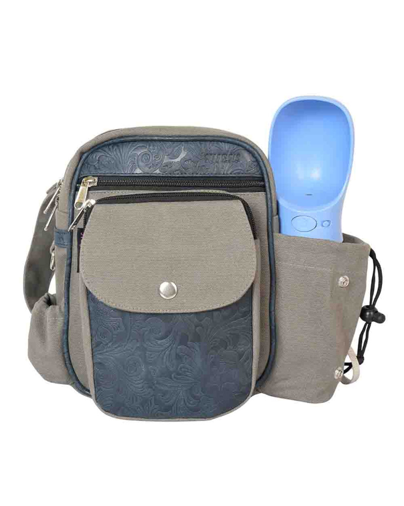 Funktionale Gassi-Tasche Konstanz mit Leder für den Hundespaziergang von NIJENS