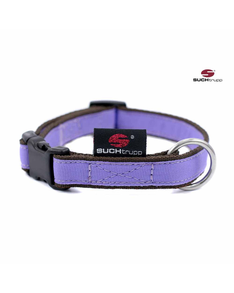 Lavendelfarbiges und langlebiges Hundehalsband von SUCHtrupp