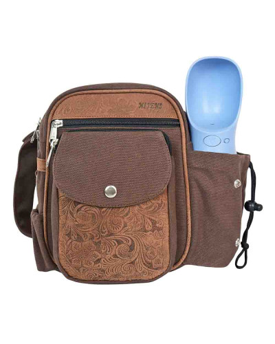 Funktionale Gassi-Tasche Konstanz mit Leder für den Hundespaziergang von NIJENS