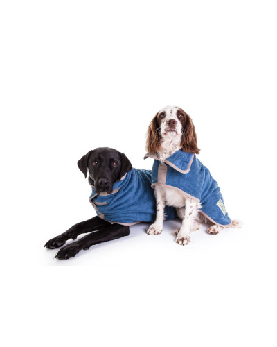 Hunde-Bademantel von Ruff And Tumble in blau