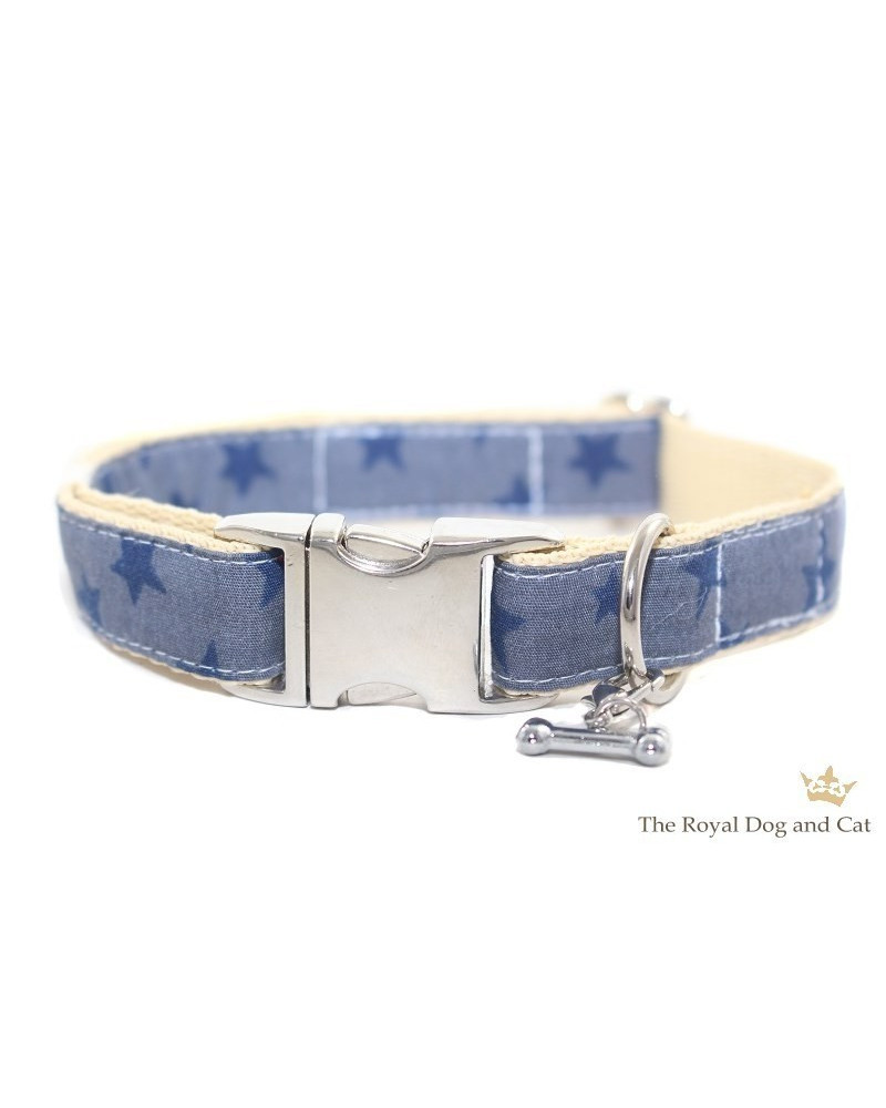 Halsband Sternchen jeansblau