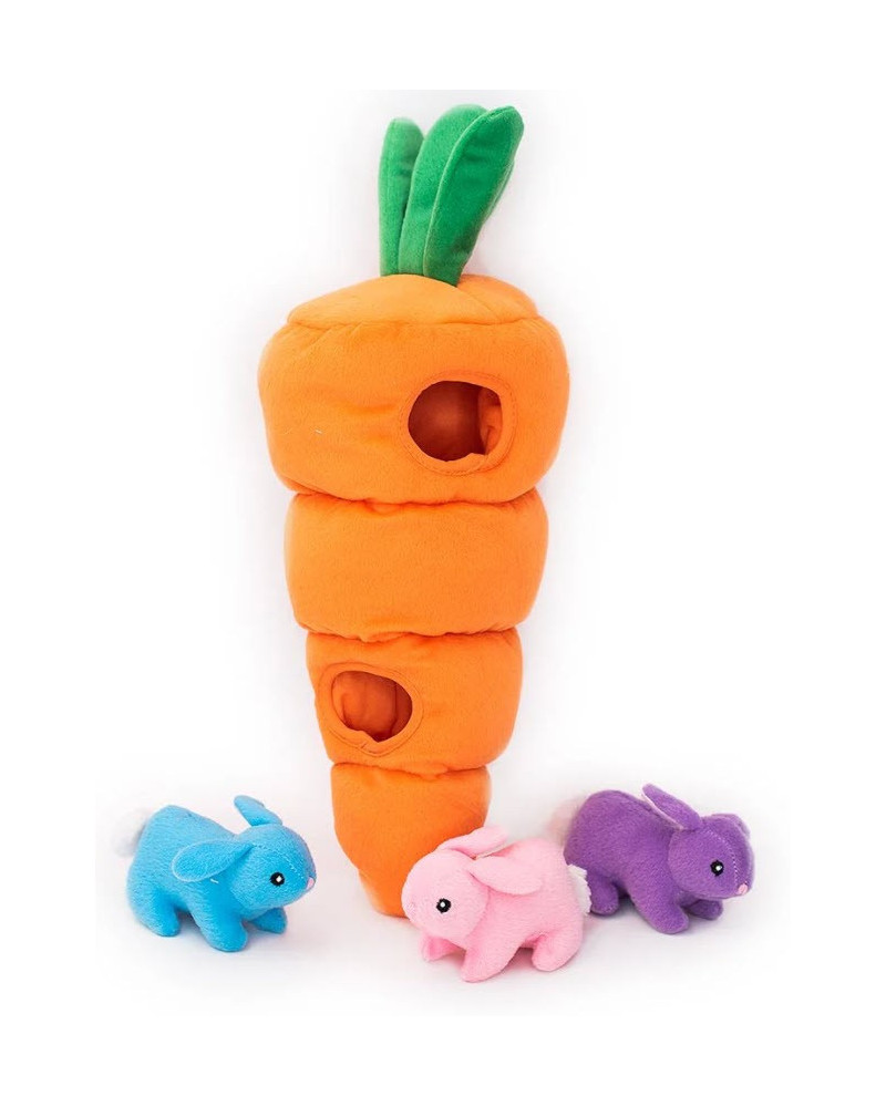 Witziges Hunde-Puzzle Karotte mit Hasen von Zippy-Paws