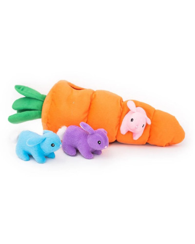 Witziges Hunde-Puzzle Karotte mit Hasen von Zippy-Paws