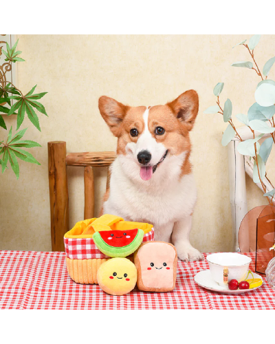 Witziges Hunde-Puzzle Picknick Korb von Hugsmart