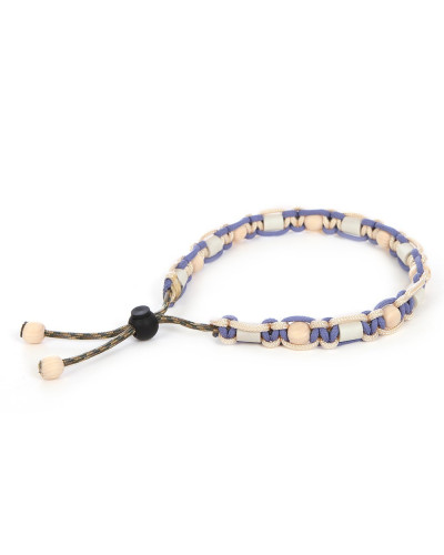 EM-Keramik-Halsband mit Zirbenholzperlen flieder