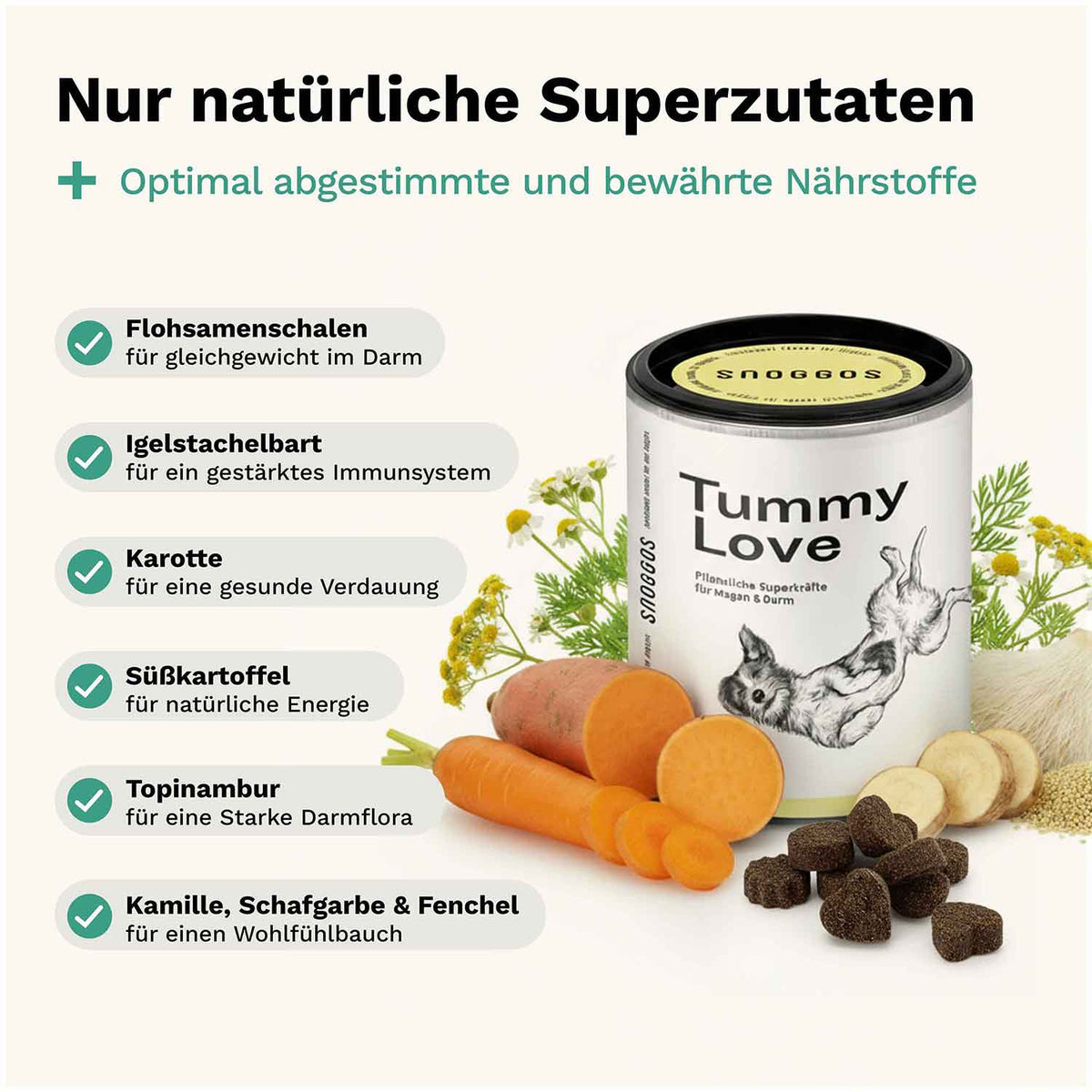 Tummy Love Hundesnack - Magen & Darm - Snoggos