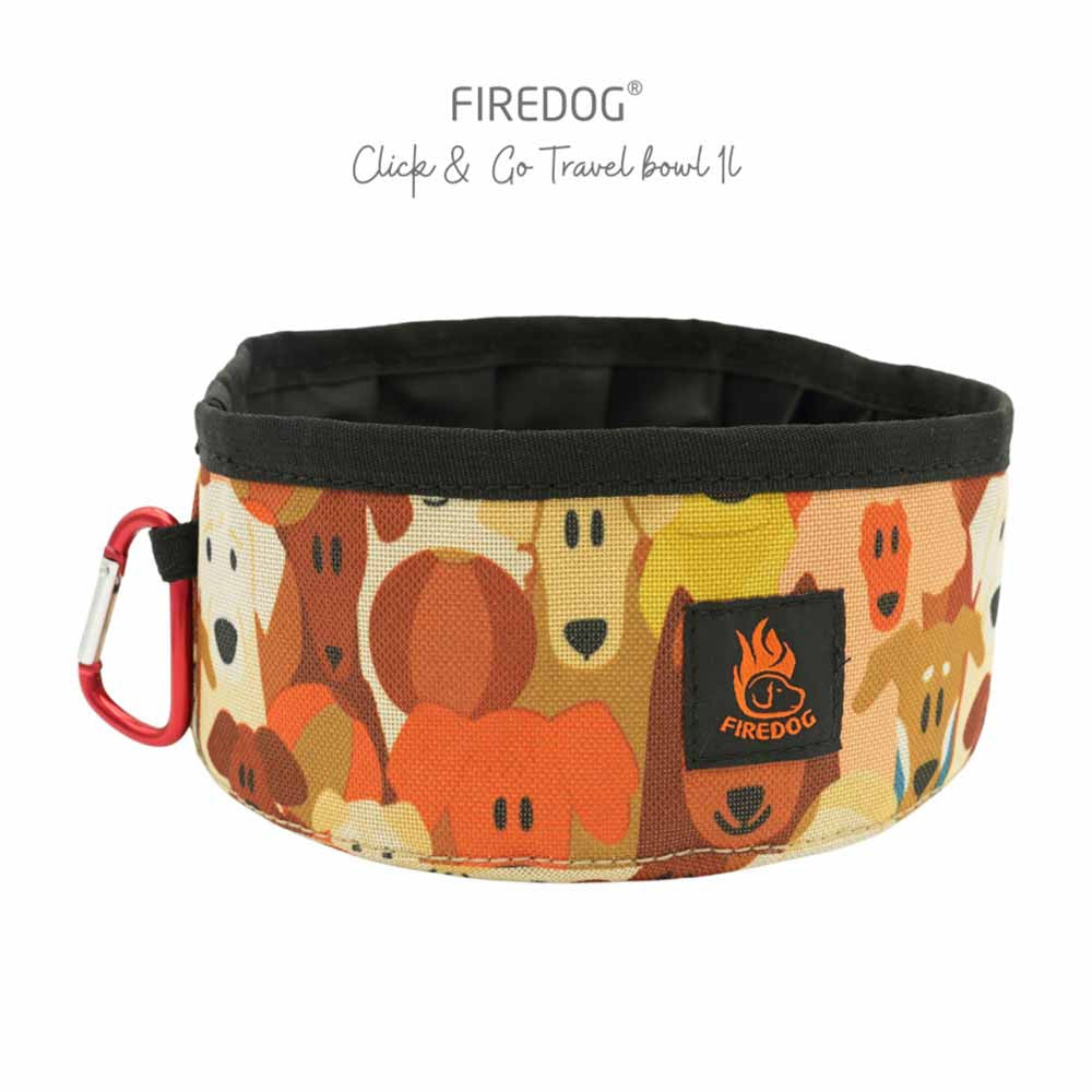 Reisenapf Click & Go 1l - Pfoten und Doggies - firedog
