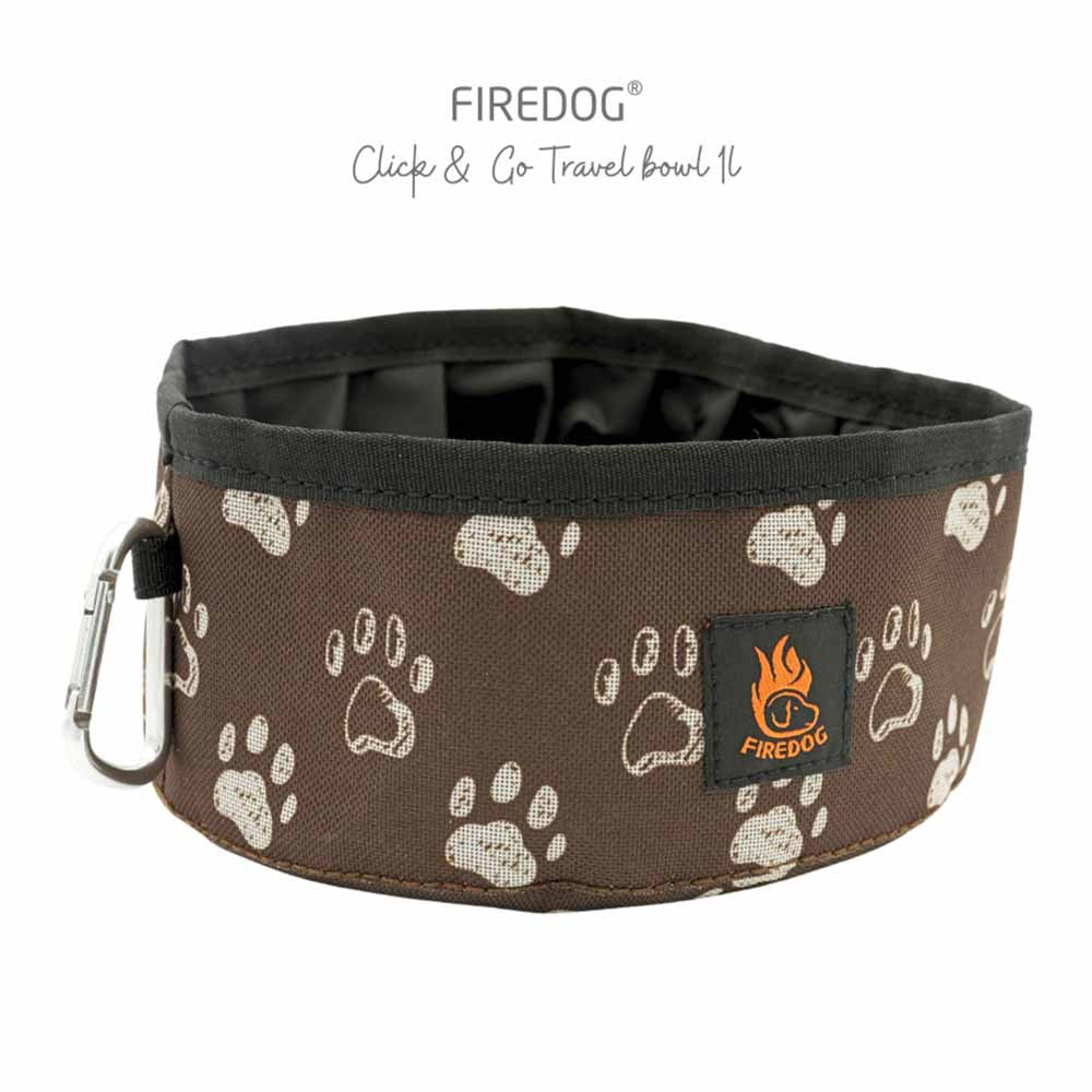 Reisenapf Click & Go 1l - Pfoten und Doggies - firedog