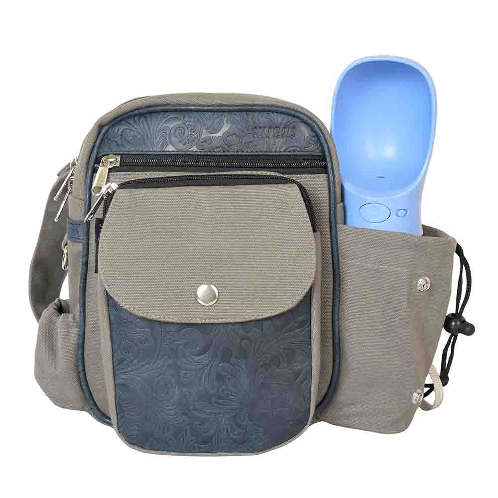 Sac à promenade Constance avec porte-bouteille F-125 Cuir - Nijens