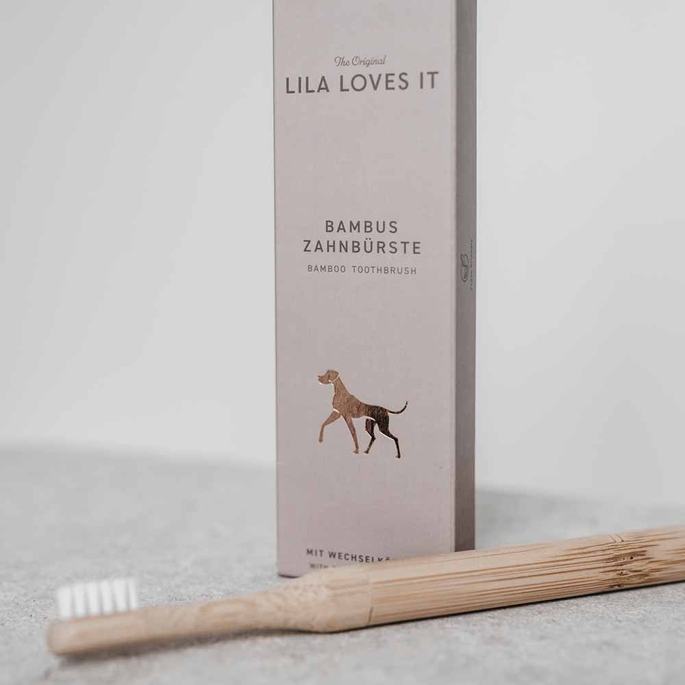 Brosse à dents pour chien en bambou - LILA LOVES IT