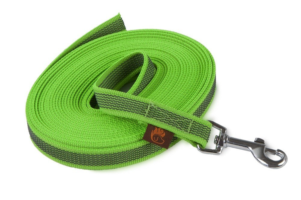 Gummierte Leine neongrün von firedog
