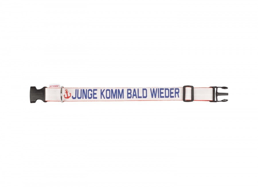 Collier « Jeune homme, reviens vite » en toile à voile - Studio am Meer