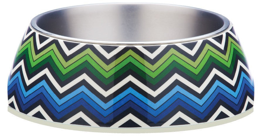 Melamin-Edelstahlnapf Brights blau von Gummipets