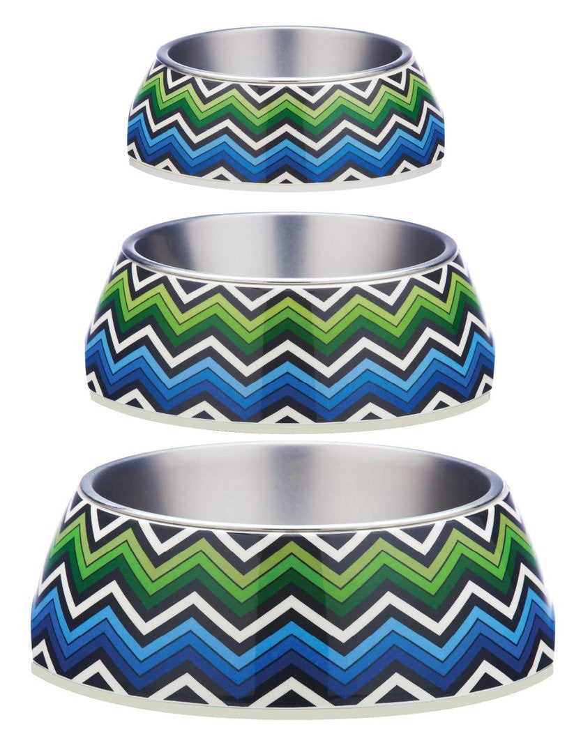 Melamin-Edelstahlnapf Brights blau von Gummipets