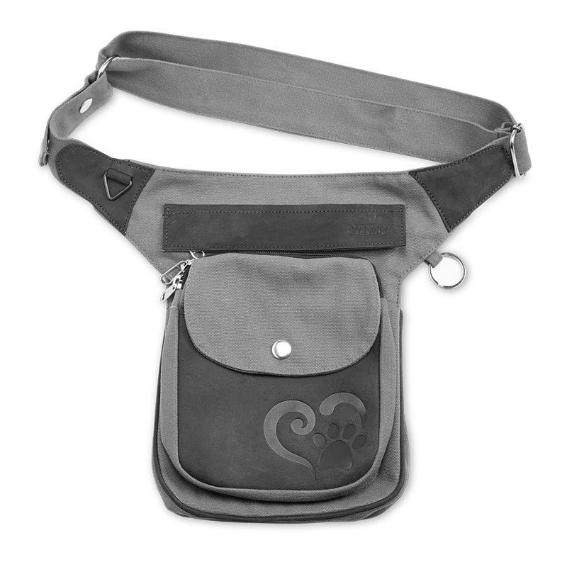 Sac banane Hanovre Vintage 4701 cuir/toile gris de Nijens