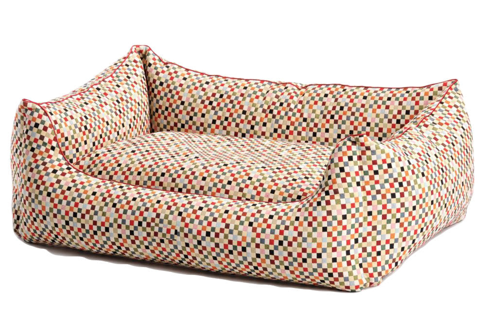 Hundebett Box sanibel rot - waschbar - DOGS in the CITY®