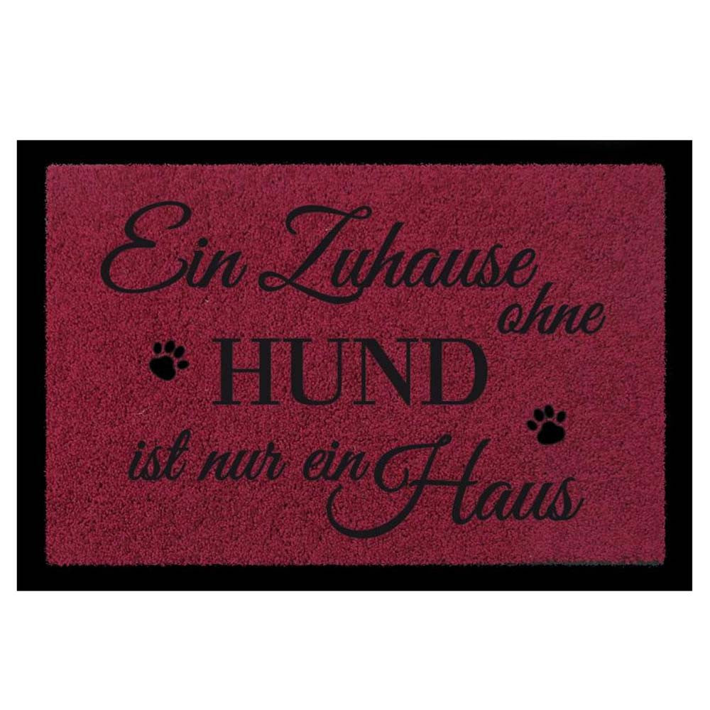 Paillasson avec motif chien "Une maison avec un chien"