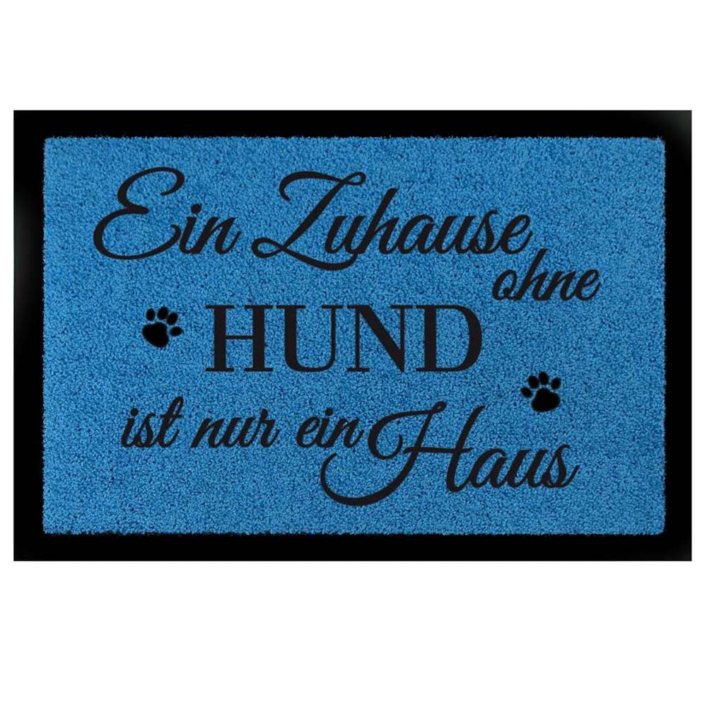 Paillasson avec motif chien "Une maison avec un chien"