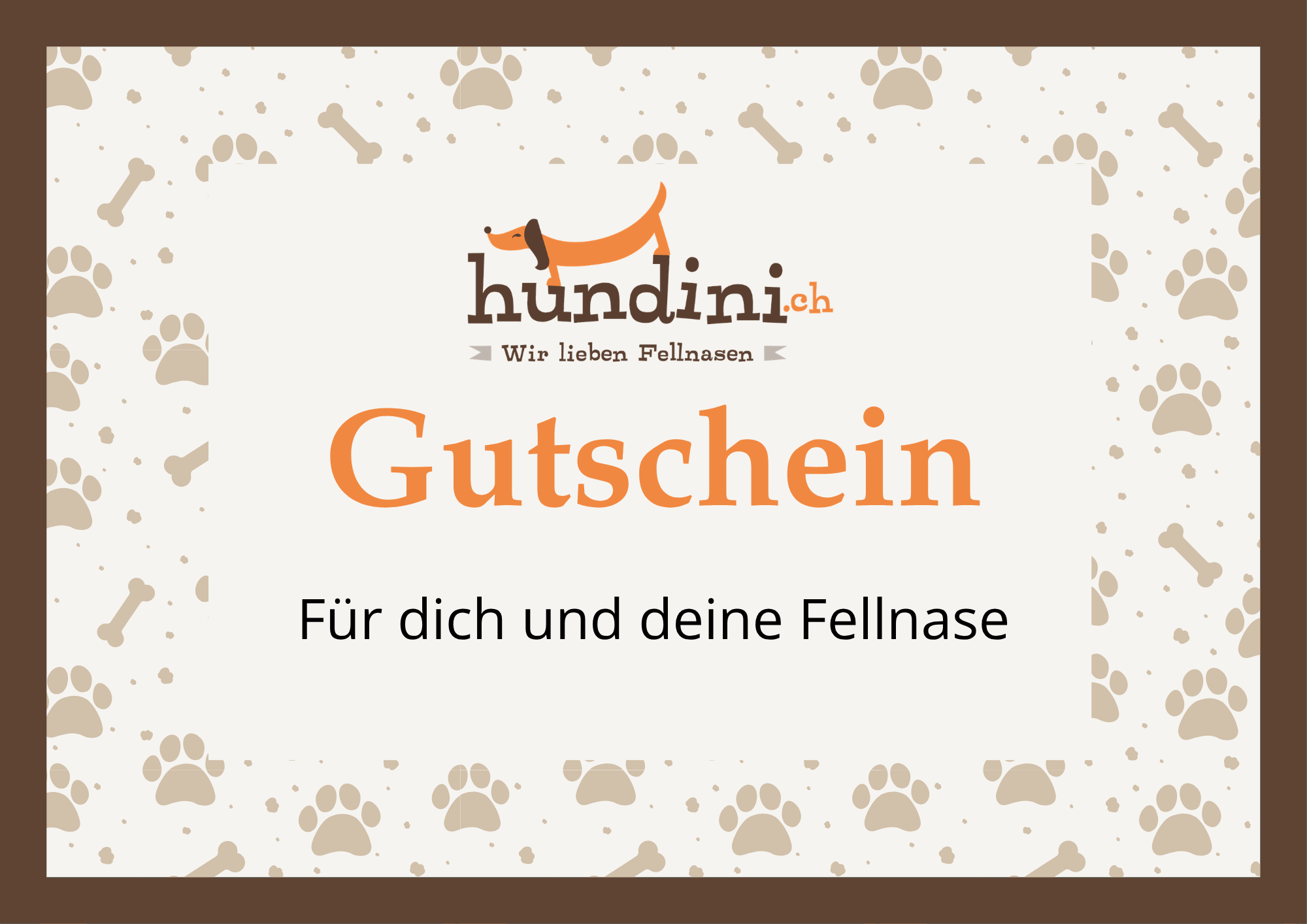 Bon d'achat hundini.ch